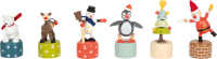 small foot Drückfiguren Weihnachten und Winter Holz, Stoff 3+ Pinguin