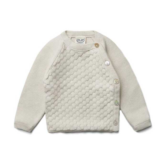 Puri Baby Kimono Ajour Wickelpullover Bio Baumwolle / Seide GOTS