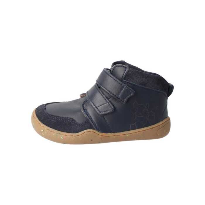 BLifestyle RACCOON Kinder Barfußschuh mittel Bioleder marine streifenhörnchenSTYLE