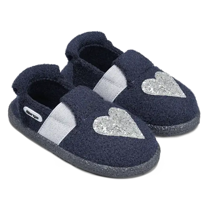 Nanga I heart U 2.0 dunkelblau Slipper 100% Schurwolle