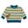 Sense Organics SIAM Baby Sweater Olivgrün-eisgrau geringelt mit Fuchs