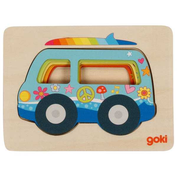 Goki Schichtenpuzzle Van 2+ Holz