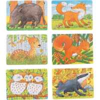Goki Minipuzzle Waldtiere, 1 Stück 4+ Holz Rehkitz