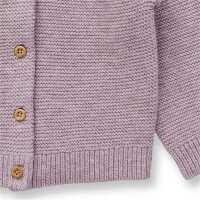 Sense Organics Marloo Baby Jacke Cardigan 50/56 mauve melange Merino Schurwolle