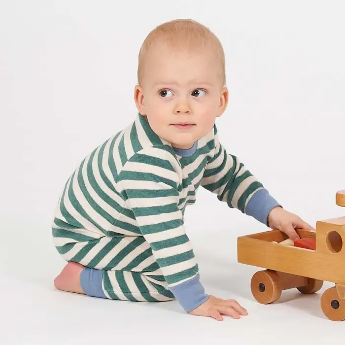Sense Organics Viktor Baby Strampler Bio Baumwolle Frottee GOTS