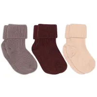 MP Denmark Wollripp Babysocke 3er Pack aus Schurwolle
