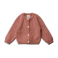 Puri Baby Cardigan Perlfangstrick Schurwolle kbT/Seide...