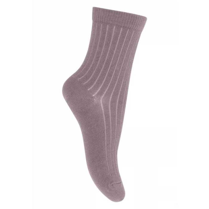 MP Denmark Wollripp Kindersocken aus Schurwolle dark purple dove 25/28