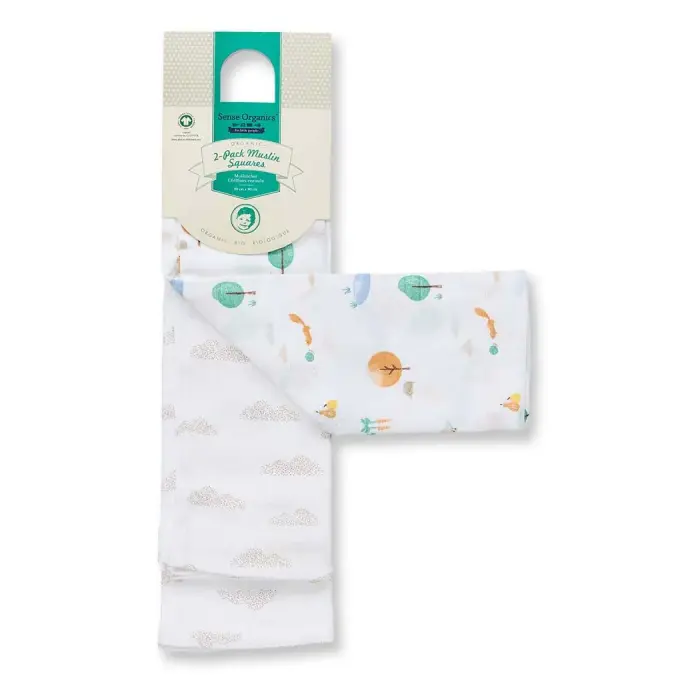 Sense Organics Baby Musselin-Tuch 2er Pack