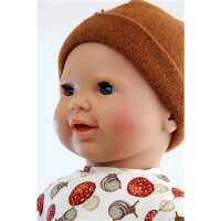 Schildkröt Puppe Schnullerbaby Lenchen 37 cm, Malhaar, blaue Schlafaugen,Kleidung winterlich