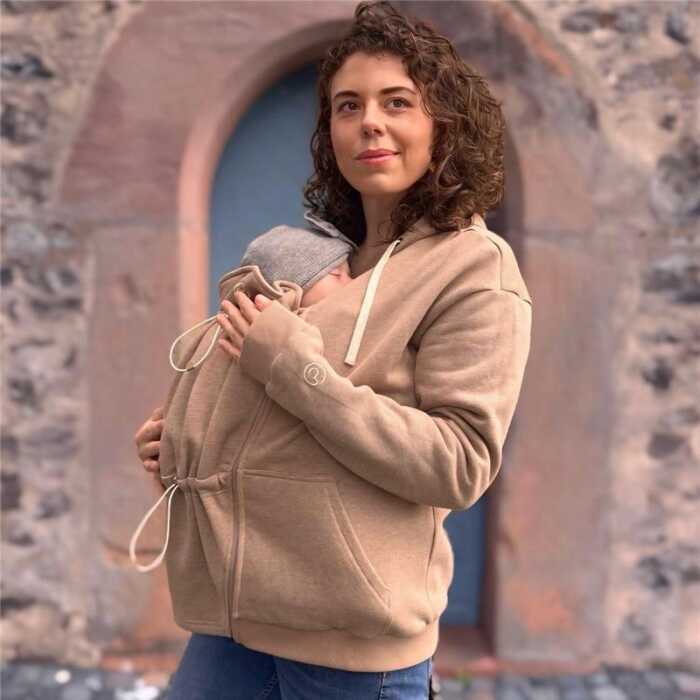 Mamalila Sweat-Tragejacke London sand