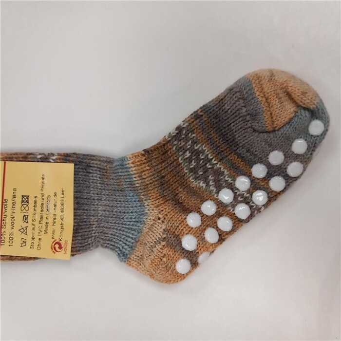 Hirsch Natur Kinder Stoppersocken Erde Wolle kbT GOTS