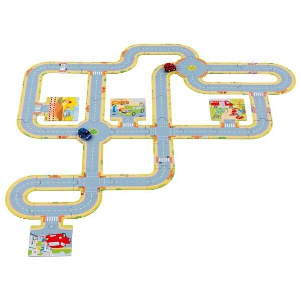 Goki Spielstraße mit 2 Fahrzeugen 3+
