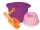 Spielstabil Sand-Set 3-teilig Sunset Pop 3-teilig Eimer lila /Schaufel orange/Gugelhupf rosa
