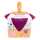 Spielstabil Sand-Set 3-teilig Sunset Pop 3-teilig Eimer lila /Schaufel orange/Gugelhupf rosa