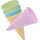 Spielstabil Eistüte pastell Kinder Sandkasten Spielzeug made in Germany
