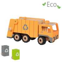 Goki Müllwagen Eco Kinder Holzspielzeug 3teilig 3+
