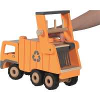 Goki Müllwagen Eco Kinder Holzspielzeug 3teilig 3+