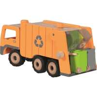 Goki Müllwagen Eco Kinder Holzspielzeug 3teilig 3+