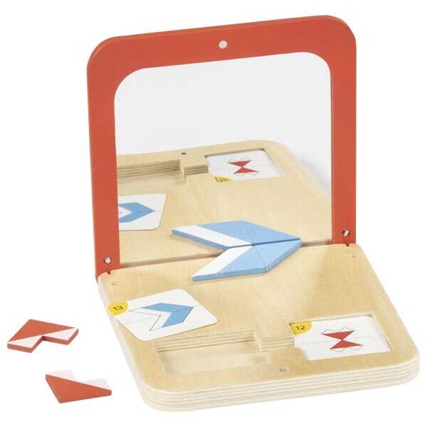 Goki Symmetriespiel Spiegelmagie Holz,Pappe Kinder Spielzeug 5+