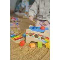 Goki Hammerbank mit Xylophon und Sortierfunktion Kinder Musikspielzeug
