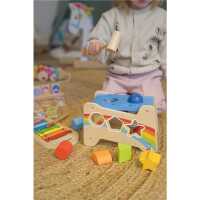 Goki Hammerbank mit Xylophon und Sortierfunktion Kinder Musikspielzeug