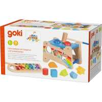 Goki Hammerbank mit Xylophon und Sortierfunktion Kinder Musikspielzeug