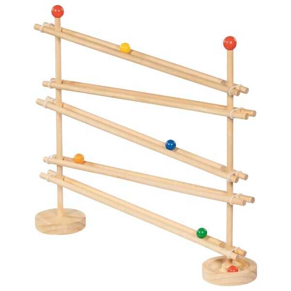 Goki Kugelbahn FlexiTrack Kinder Spielzeug aus Holz 3+