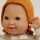 Schildkröt Puppe Schnullerbaby Lenchen 37 cm, Malhaar, braune Schlafaugen,Kleidung braun/orange/blau/weiss
