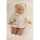 Schildkröt Puppe Schlummerle 32 cm mit Malhaar und braunen Schlafaugen, Kleidung rose/beige