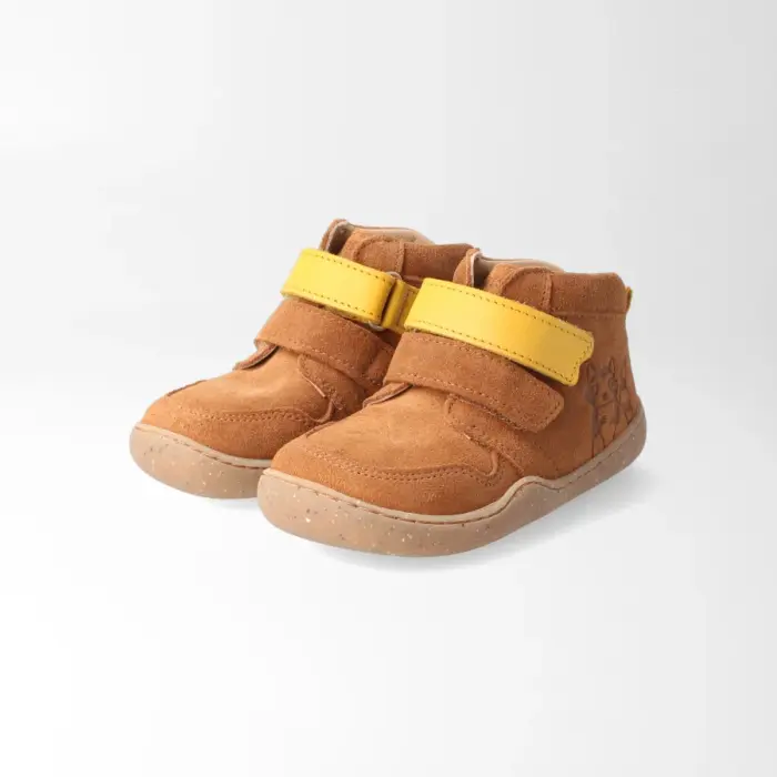 BLifestyle streifenhörnchenSTYLE haselnuss mittel Bioleder Kinder Barfußschuh