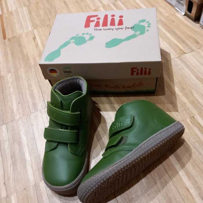 Filii Soft Feet leaf Bioleder mit Wollfleecefutter Kinder Barfußschuhe