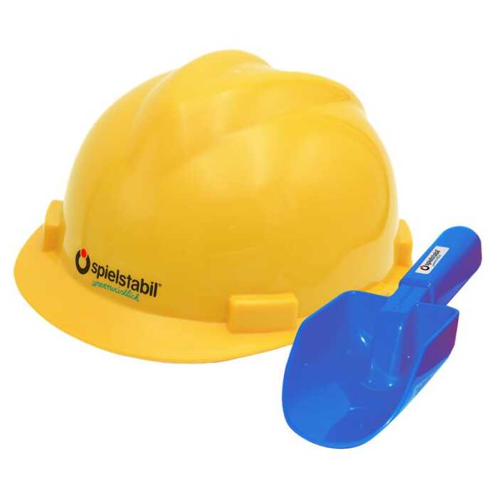 Spielstabil Baumeister Set klein Schutzhelm & Schaufel 1,5+