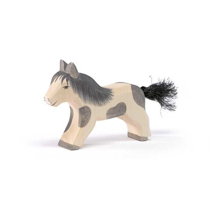 Ostheimer Shetland Pony laufend Holzfigur Ahorn 3+