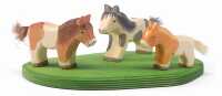 Ostheimer Shetland Pony laufend Holzfigur Ahorn 3+