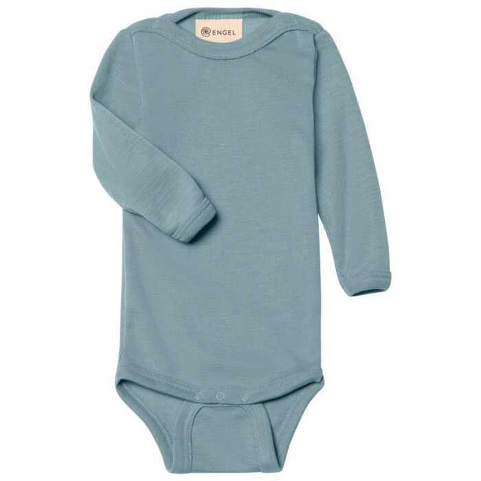 Engel Body langarm Wolle/Seide mountain blue 74/80