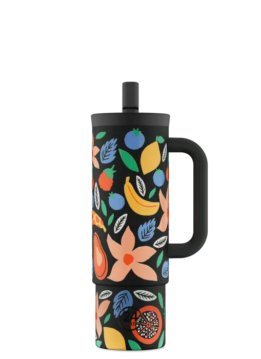 24bottles Straw Cup Tropical Noir 800ml
