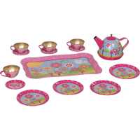 Goki Kinder Teeservice aus Blech Funky Flowers14 Teile 2+...