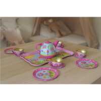 Goki Kinder Teeservice aus Blech Funky Flowers14 Teile 2+ Metall