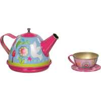 Goki Kinder Teeservice aus Blech Funky Flowers14 Teile 2+ Metall