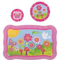 Goki Kinder Teeservice aus Blech Funky Flowers14 Teile 2+ Metall