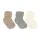 MP Denmark Baby-Rippsocken aus Baumwolle - 3er-Pack grau melange 15/16