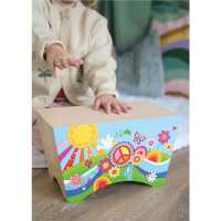 Goki Cajon Blumenwiese Kinder Musikinstrument 4+ Holz