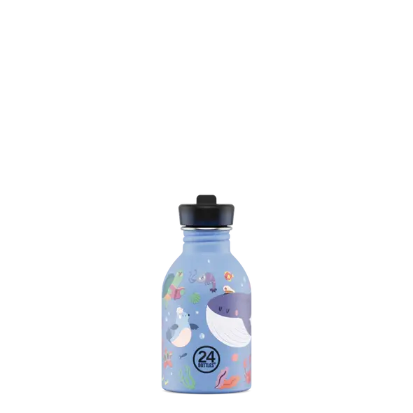 24bottles Urban Bottle 250ml Ocean Friends Trinkflasche Edelstahl mit Sport Lid