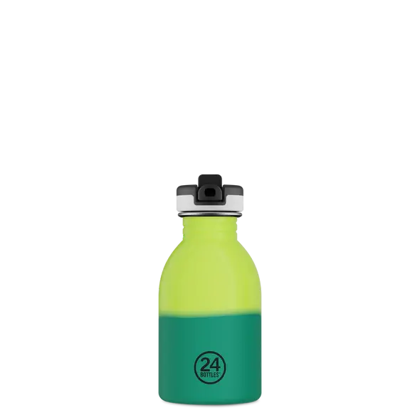 24bottles Urban Bottle 250ml REactive Yellow/Green Trinkflasche Edelstahl mit Sport Lid