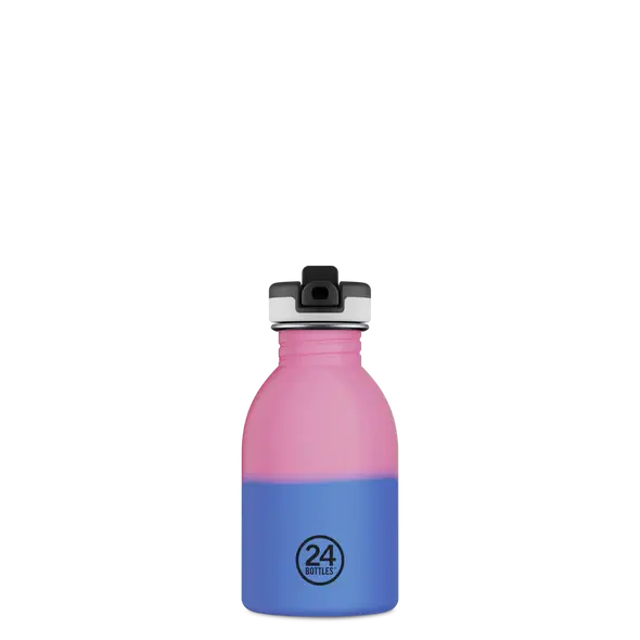 24bottles Urban Bottle 250ml REactive Pink/Blue Trinkflasche Edelstahl mit Sport Lid