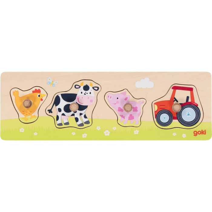 Goki Steckpuzzle Auf dem Land Holz 1+