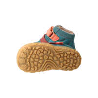 BLifestyle biberSTYLE TEX 26 petrol breit Wollvliesfutter Kinder Barfußschuh