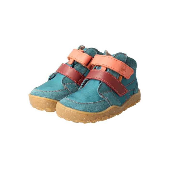 BLifestyle biberSTYLE TEX 27 petrol breit Wollvliesfutter Kinder Barfußschuh