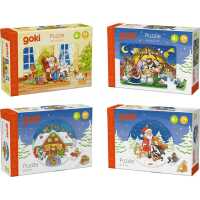 Goki Minipuzzle Weihnachten 4+ aus Holz 1 Stück